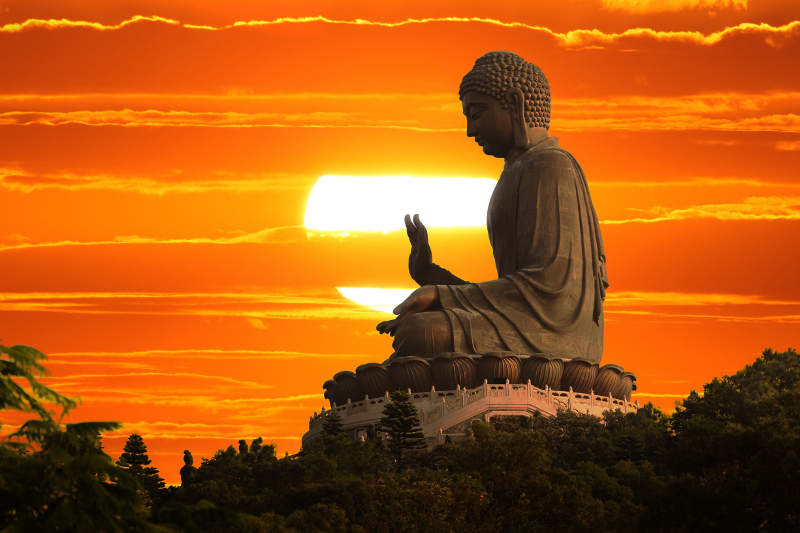 Bhudda Statue Sunset